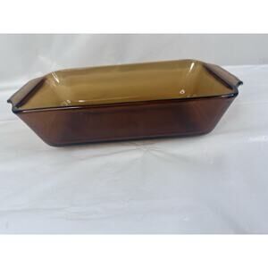 Anchor Hocking Fire King Baking Dish Bread Loaf Casserole 1.5 Quart Amber
